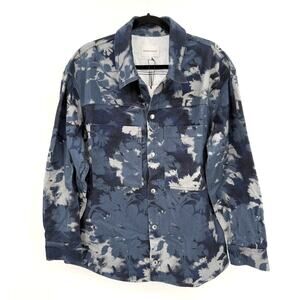 NWT Maison Kitsuné Abstract-Print Denim Workwear Oversized Jacket Men's MEDIUM